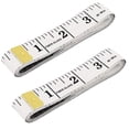 thumbnail image 1 of Magik 60''~120''/1.5~3M Double-scale Tailor Seamstress Cloth Body Ruler Tape Measure Sewing Heavy Duty Tape (Pack of 2, 60''/150cm, White), 1 of 1