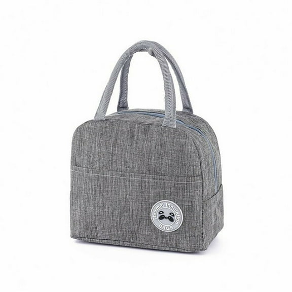 Magik Aluminum Foil Thermal Insulated Lunch Bag Gray