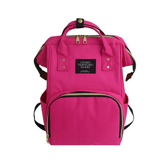 Magik Water Resistant Multifunctional Oxford Cloth Diaper Bag with Bottle Warmers, Pink