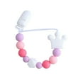 thumbnail image 1 of Magik Baby Pacifier Clip Chain Binky Holder Teething Beads Wooden Silicone, 1 of 3