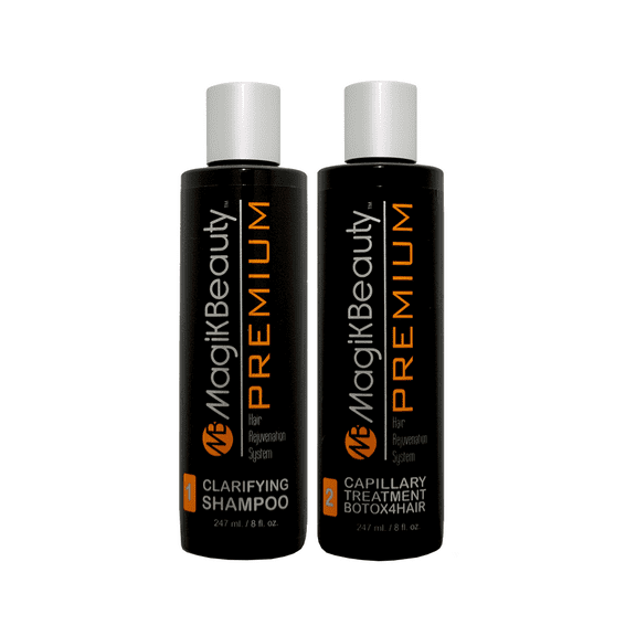 Magik Beauty |Premium Duo Clarifying Shampoo and BTX4HAIR Capillary treatment 8 fl. oz