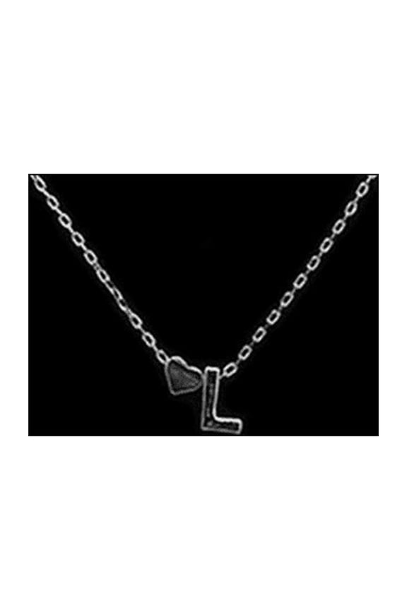 Magik Charm Heart Letter Initial A-Z Alphabet Pendant Chain Necklace