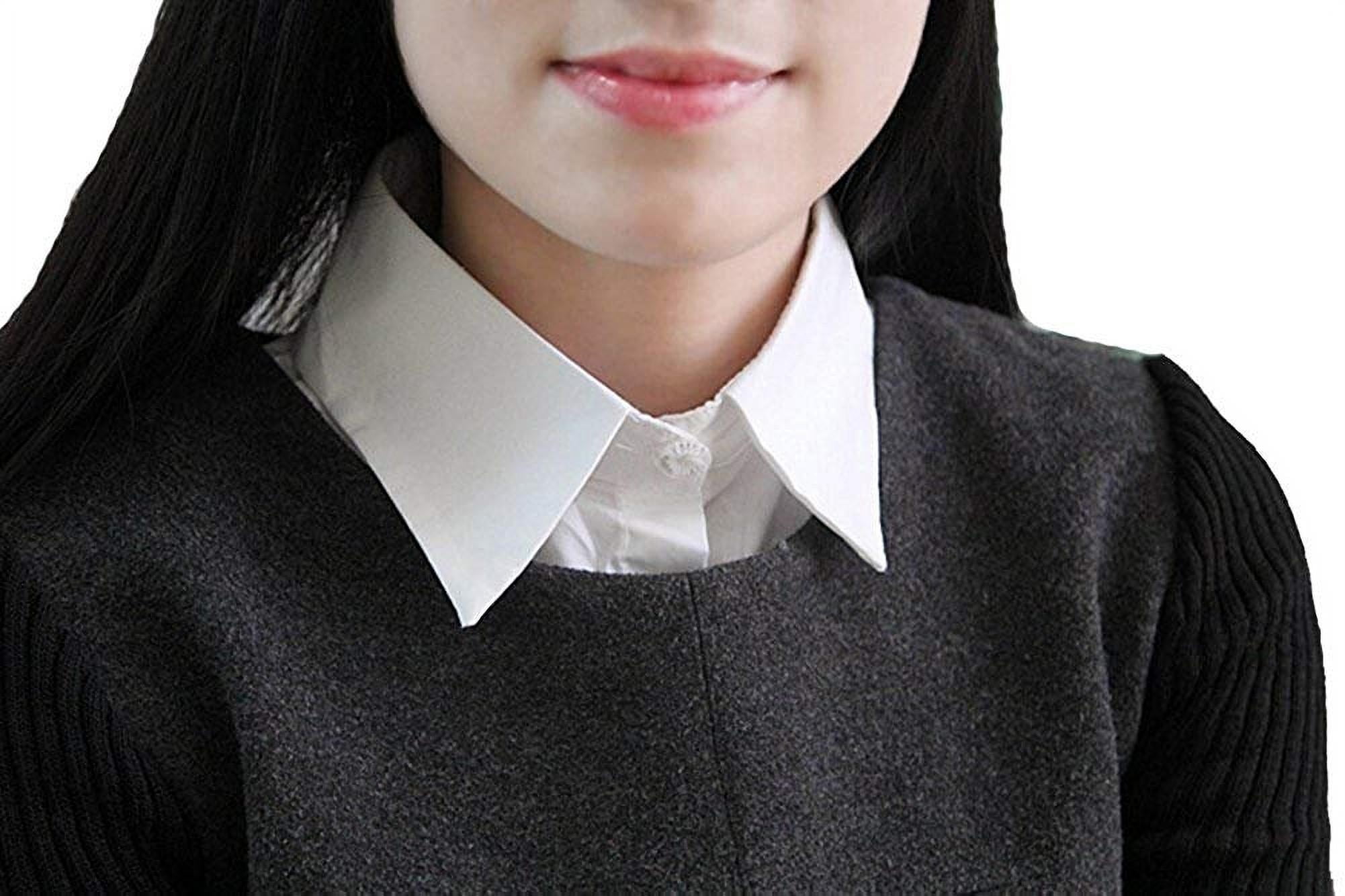 Women's Detachable False Collar – Lace Lapel Choker Necklace – White & Black – Shirt Accessory