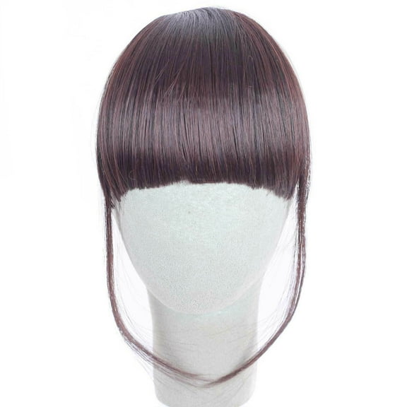 Magik Clip in on Thin Neat Bangs Human Hair Front Fringe Hair Extensions Hairpiece