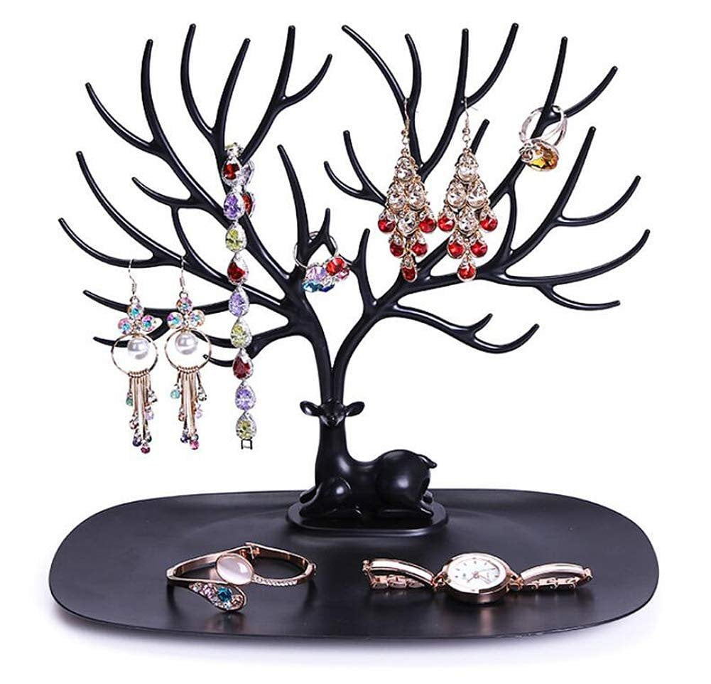KINDWER Hanging Jewelry Tree Earring, Necklace, Ring and Bracelet Organizer,  11 Inch - Zen Merchandiser