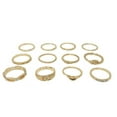 thumbnail image 1 of Magik Knuckle Ring Sets Stacking Bands Midi Mid Above Joint Rings Punk Finger Tip (12 Pcs Wiring Gold), 1 of 8
