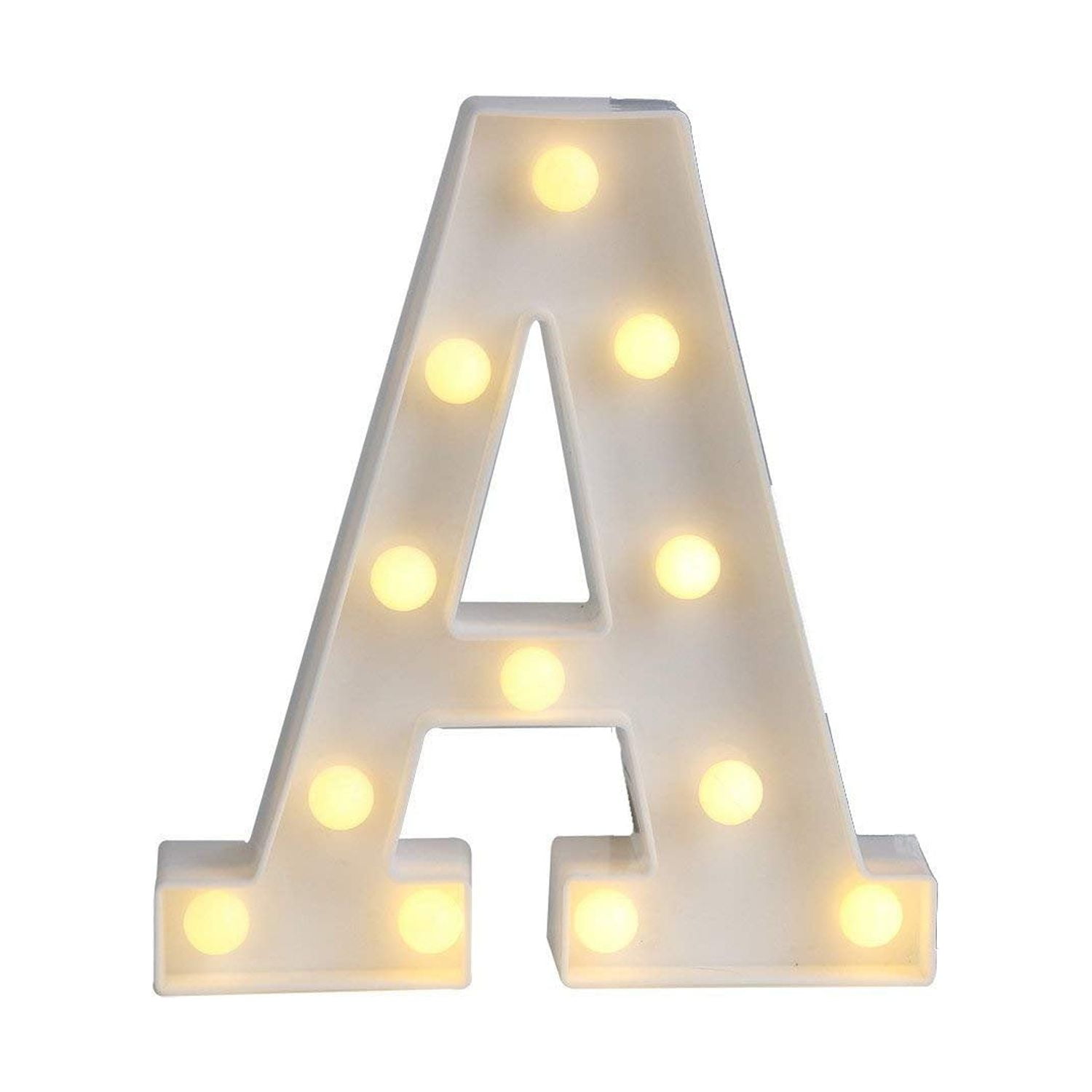 Magik Light up Letter LED Alphabet Number Symbol Plastic Battery Operated  Party Sign Wedding Festival Stand Decoration (Letter U) 