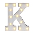 thumbnail image 1 of Magik Light up Letter LED Alphabet Number Symbol Plastic Battery Operated Party Sign Wedding Festival Stand Decoration (Letter K), 1 of 8