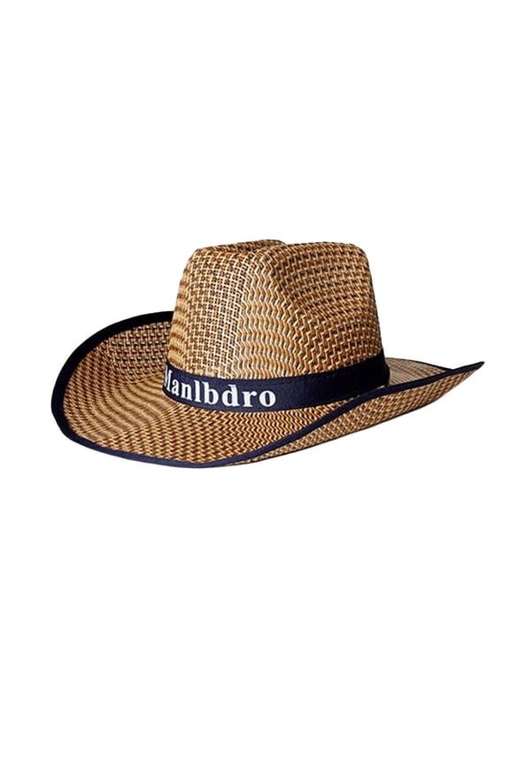 US 1 Pack Men Women Straw Cowboy Hat Summer Beach Panama Fedora Sun Wide Brim