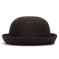 thumbnail image 1 of Magik Men Women Woolen Roll-up Brim Fedora Bowler Hat, 1 of 3