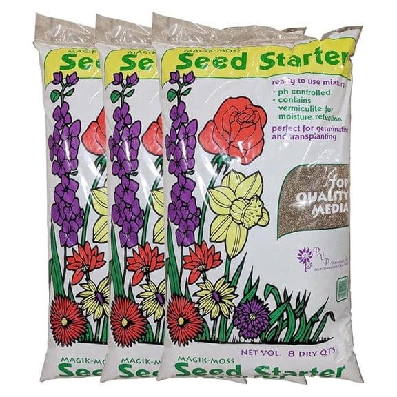 Magik-Moss Seed Starter Soil, 8-Quart (3-Pack)