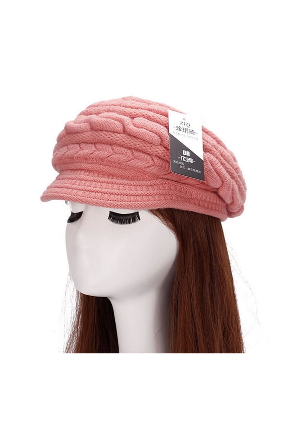 Rabbit Wool Women Winter Baggy Beanie Knit Crochet Hat Girl Slouch Ski Cap