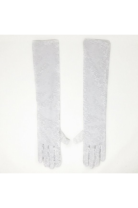 Sexy Lace Gloves Thin Long Bride Wedding Party Arm Elbow Prom Driving 19.7''