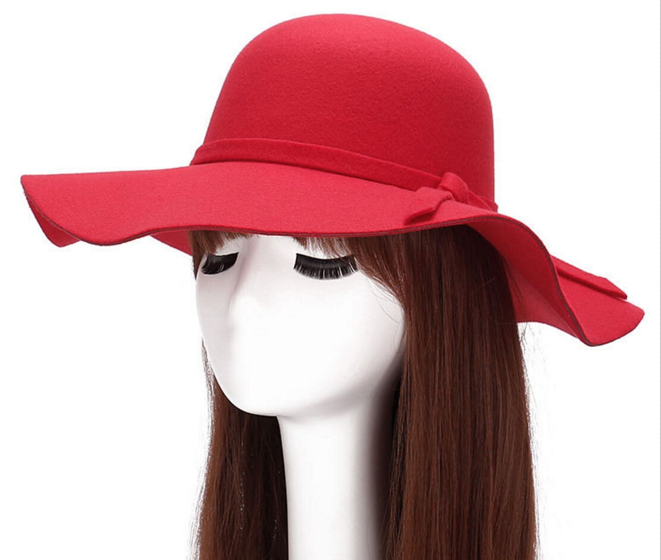 WMBBY Wool Floppy Hat Ivory Australian Wool Felt Hat: 4.5 Inch Floppy Brim Boho  main image 4