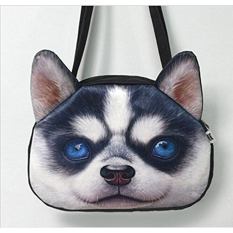 Magik Virtual 3D Cat Dog Face Imitation Suede Shoulder Bag Animal Pattern Handbag Shopping Tote 6 Husky Walmart