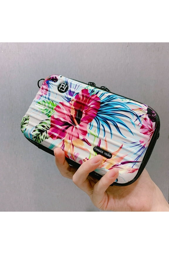 Women's PU Leather Floral Crossbody Shoulder Bag, Black