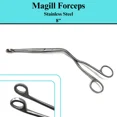 thumbnail image 2 of 6" Magill Forceps – EMT Anesthesia Surgical Instrument, Stainless Steel, 8" 2 of 5
