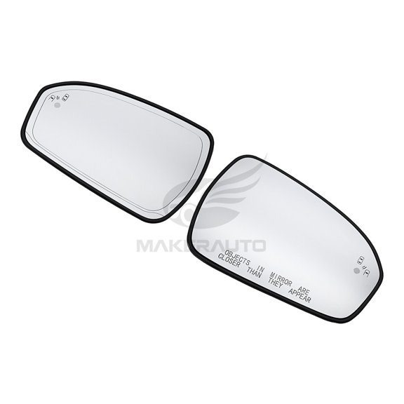 Magimaker Pair Heated Mirror Glass with Blind Spot Detect LH & RH for Ford Fusion 2013 2014 2015 2016 2017 2018 2019 2020