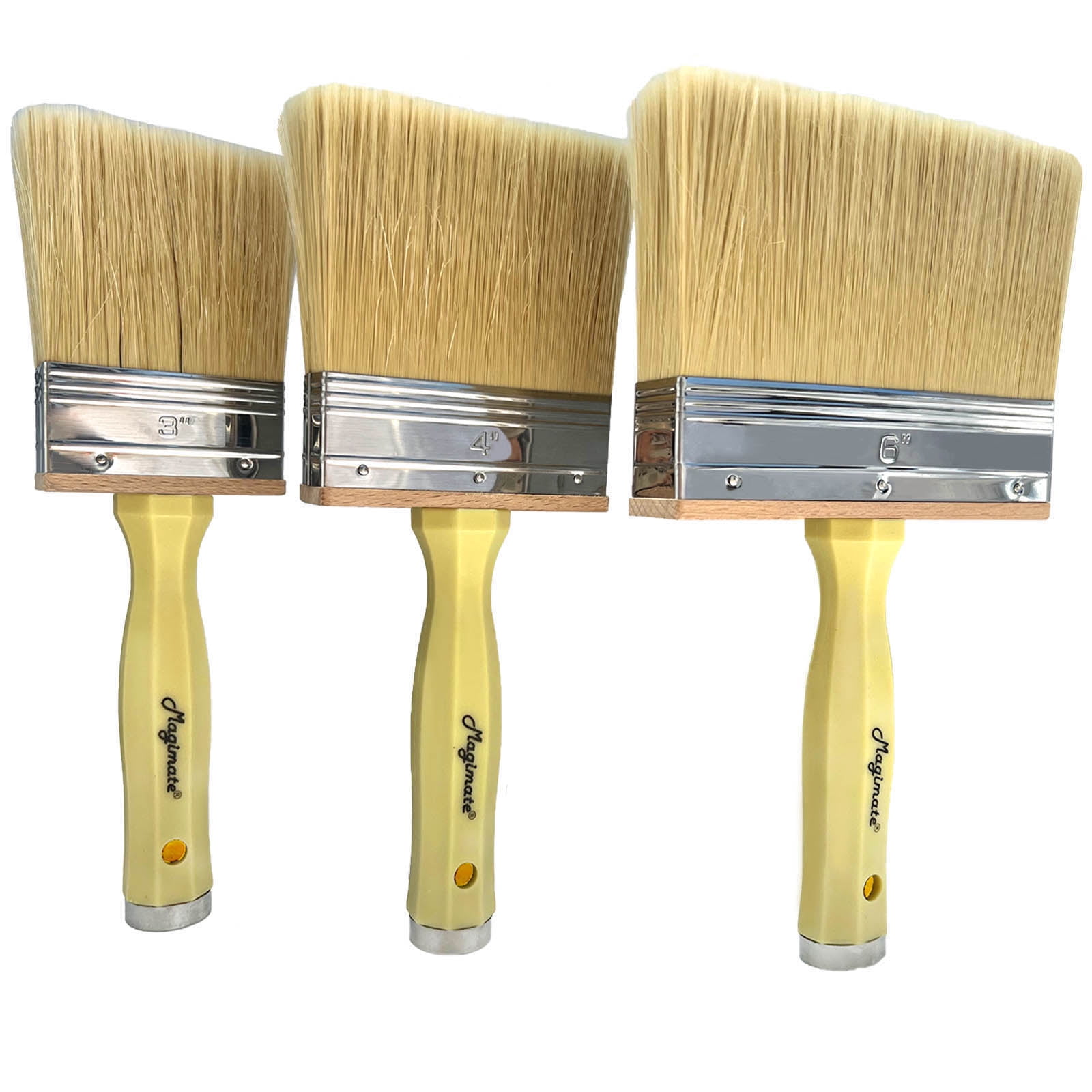 Magimate Professional Deck Stain Brushes Set, 3inch, 4inch, 6inch