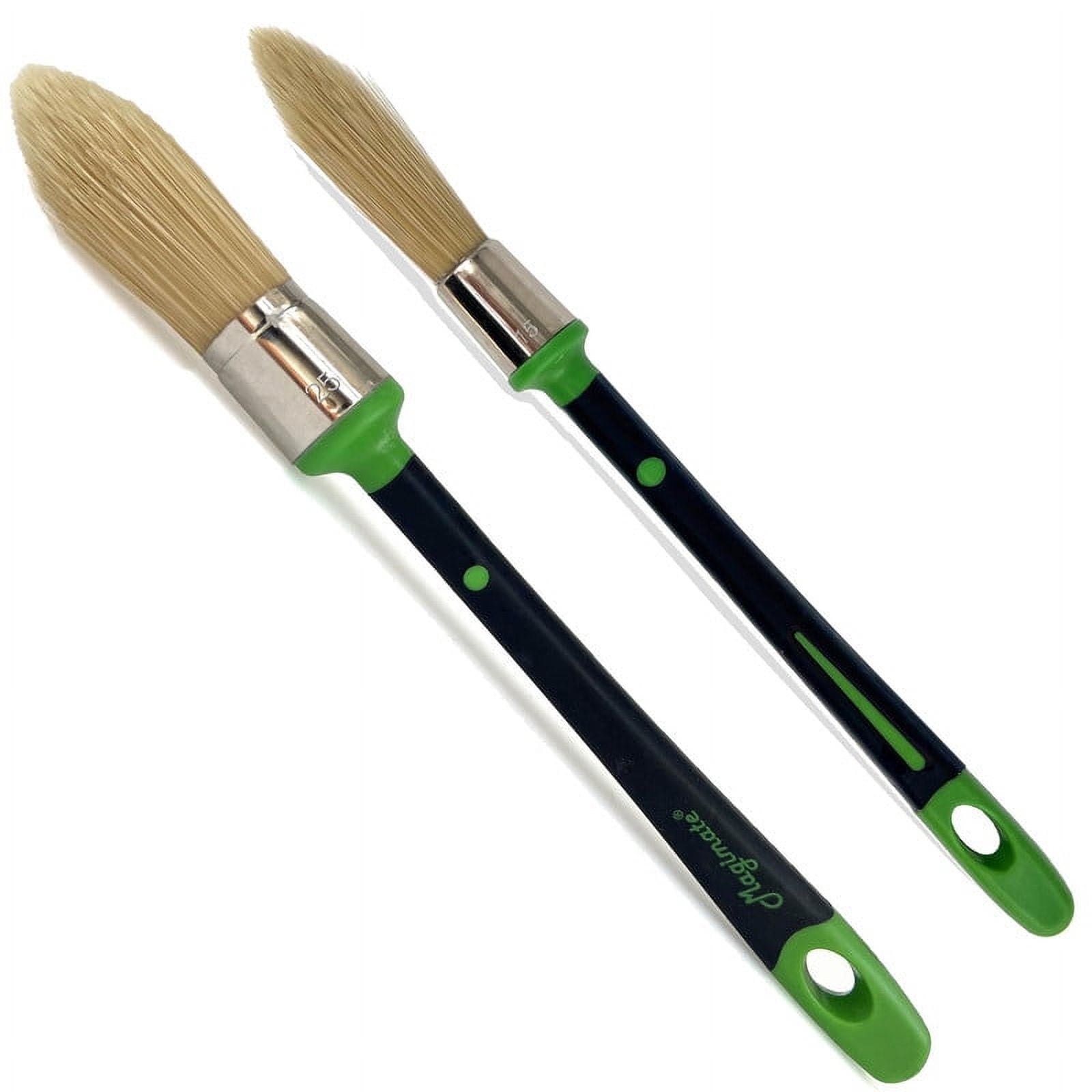 4 Pieces Trim Paint Brush Edge Painting Tool with Wooden Handle Painting  Tool Round Small Trim Brush Corner Paint Brush for Sash Baseboards House  Wall