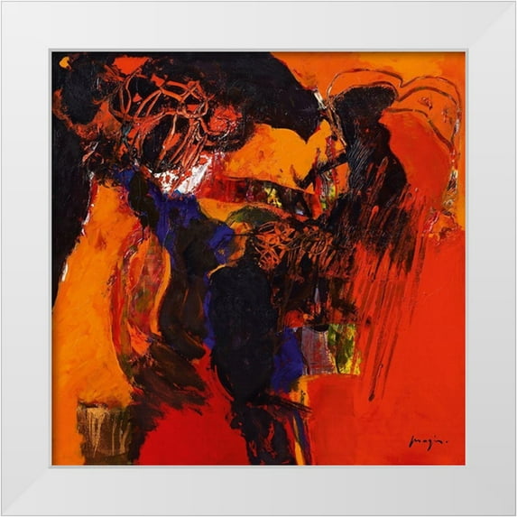 Magis, Pascal 15x15 White Modern Wood Framed Museum Art Print Titled - Variations abstraites XVII