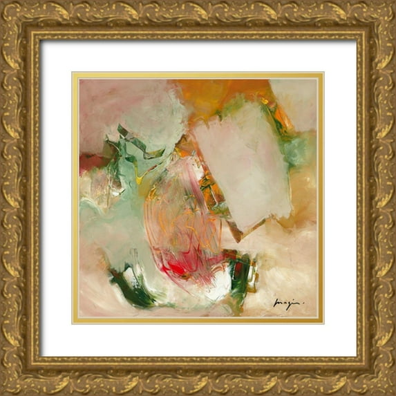 Magis, Pascal 20x20 Gold Ornate Wood Framed with Double Matting Museum Art Print Titled - Variations abstraites VII
