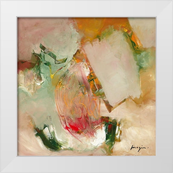 Magis, Pascal 20x20 White Modern Wood Framed Museum Art Print Titled - Variations abstraites VII