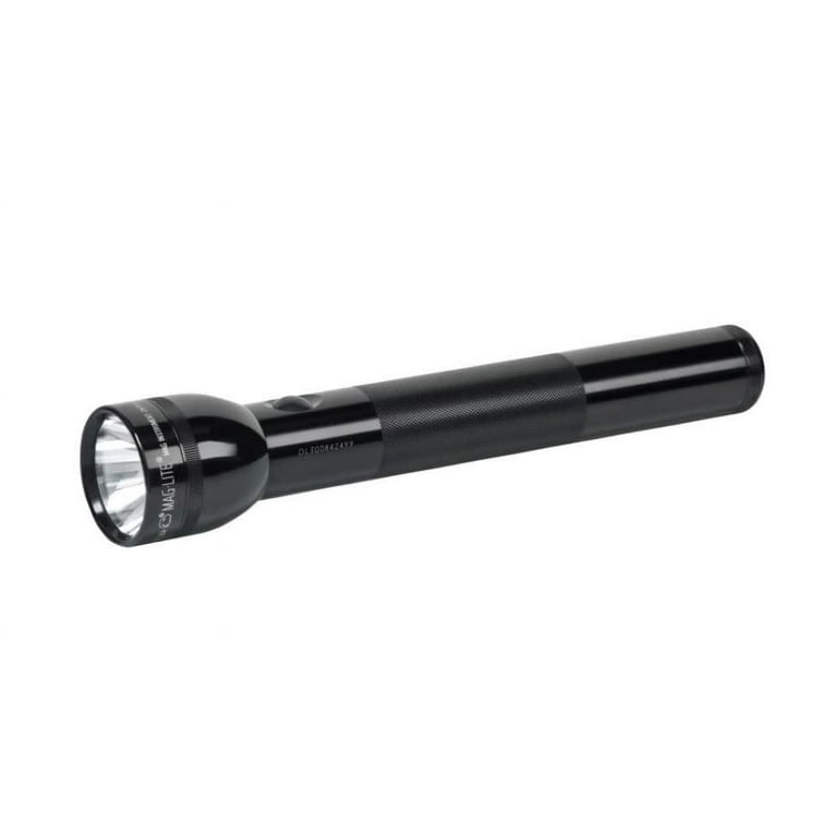 Maglite LED Flashlight, 3 D Cell, Black Aluminum, Batteries