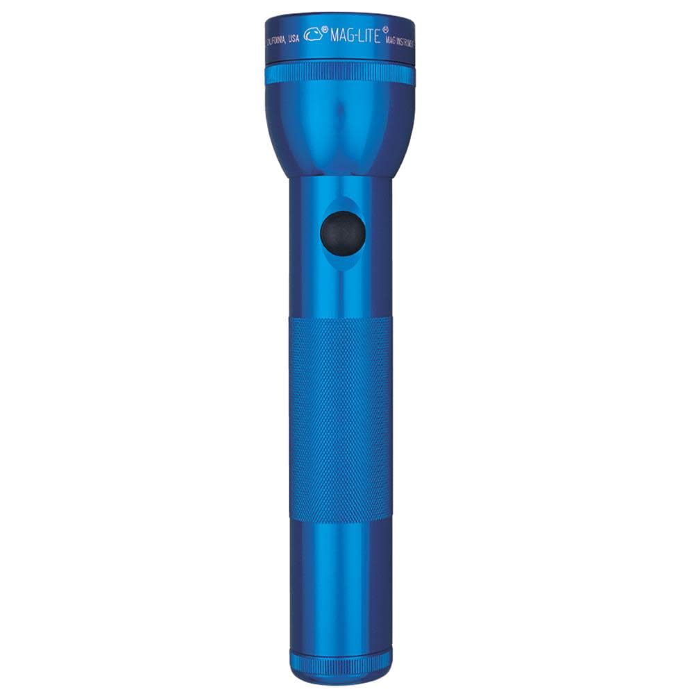 Maglite 2 D Cell Aircraft Grade Aluminum Rust Resistant Flashlight Blue S2D116