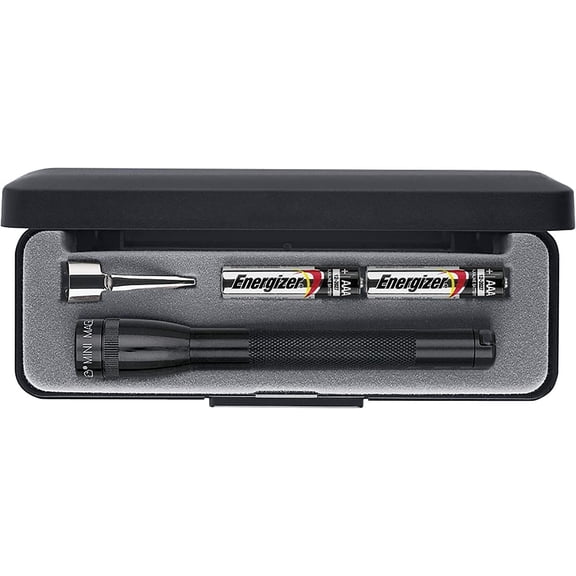 Maglite Mini Incandescent 2-Cell AAA Flashlight in Presentation Box, Black