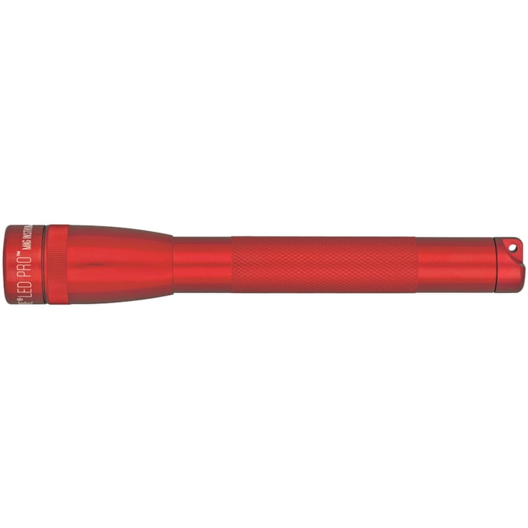 MAGLITE Mini Mag LED Pro Flashlight, Red, 226 Lumens, 2 AA