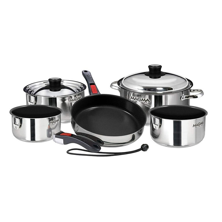 10-Piece Stainless Steel Nesting Cookware Set
