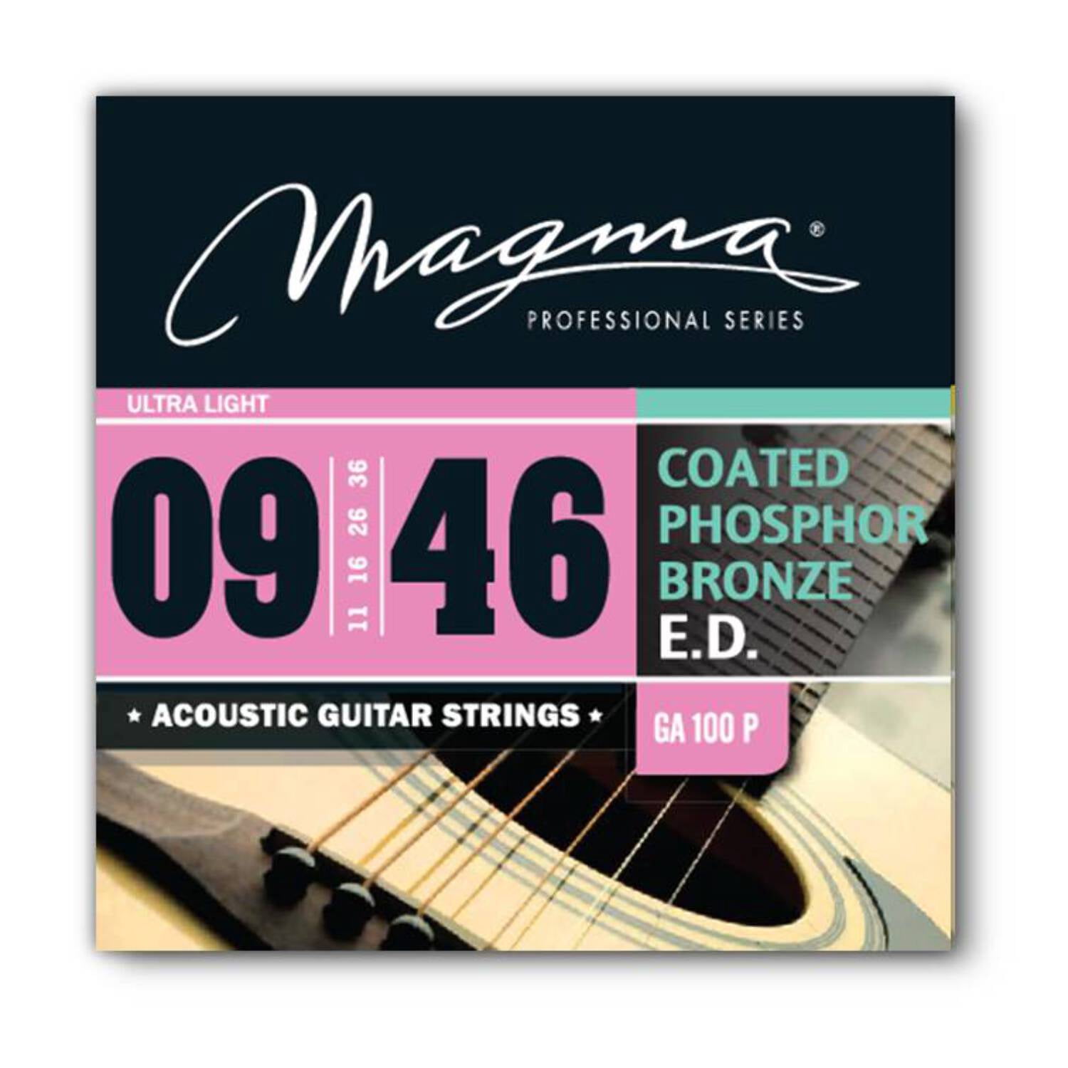 Magma Acoustic Guitar Strings Light Gauge COATED Phosphor Bronze Set ...
