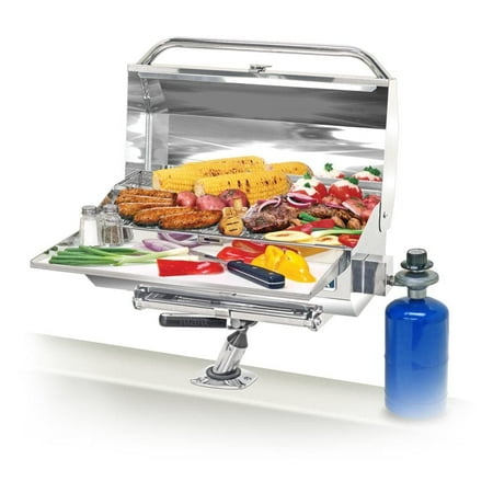Magma A10-803 ChefsMate Gas Grill | Portable Stainless Steel BBQ | Ideal for Marine, RV, Camping & Outdoor Grilling