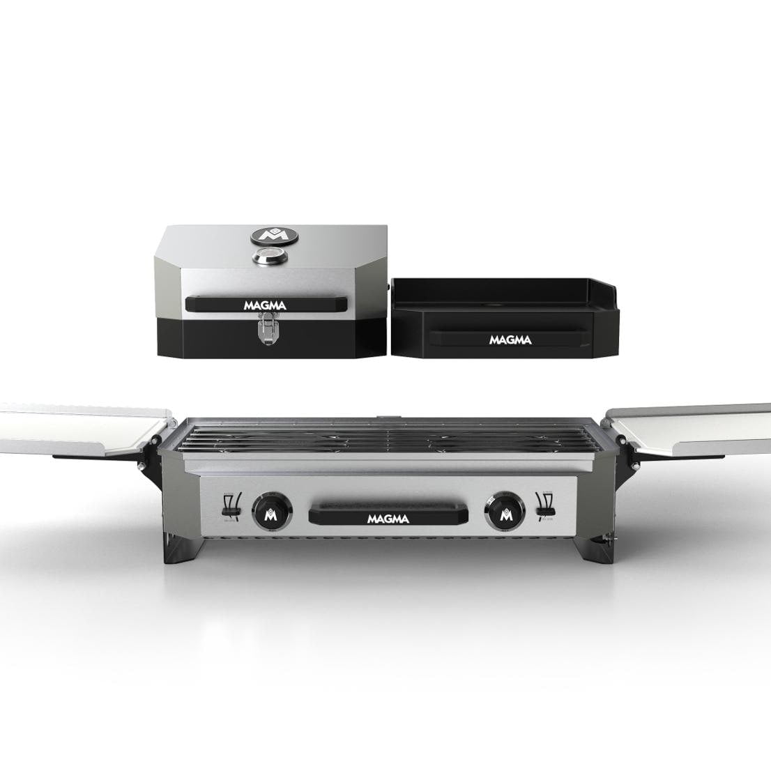 Mesa Mia Cast Iron Double Burner Grill + Griddle Combo, Black