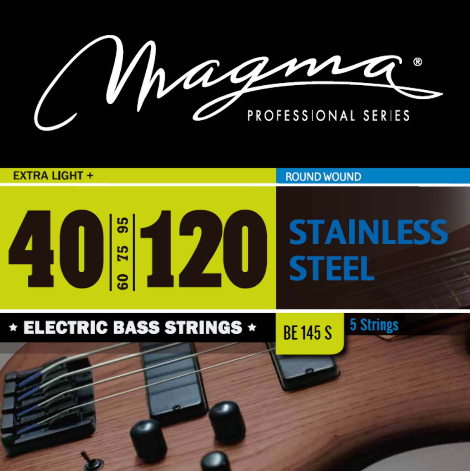 Magma Electric Bass Strings Extra Light - Stainless Steel Round Wound ...