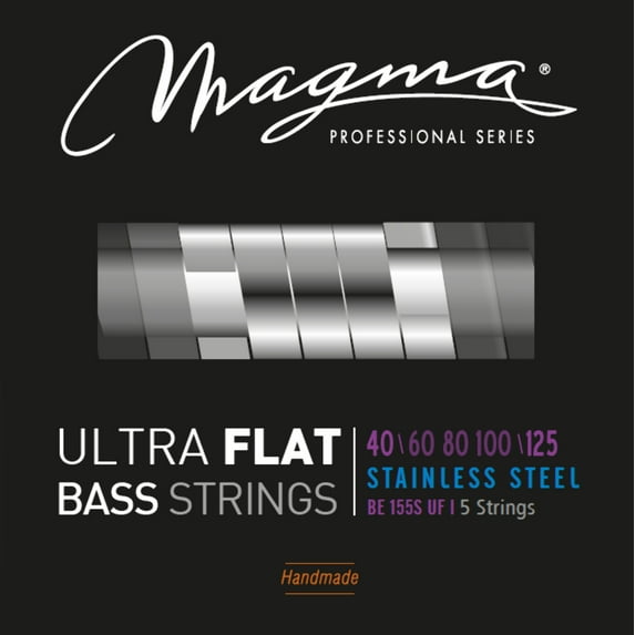 Magma Electric Bass Strings Light - Ultra Flat Strings - Long Scale 34" 5 Strings Set, .040 - .125 (BE155SUF)