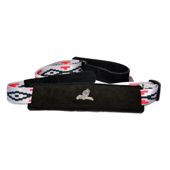 Magma Leathers 1.2" Soft-hand Pampa Grey Polypropylene Classical Guitar Strap with Double Leather Ends (07MPC10D.)
