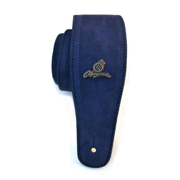 Magma Leathers 2.52" Delux Argentinean Chamois Leather Guitar Strap Blue (07MD03L.)