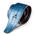 thumbnail image 1 of Magma Leathers 2.52" Delux Argentinean Leather Guitar Strap Iguana Light Blue (07ML03.), 1 of 2