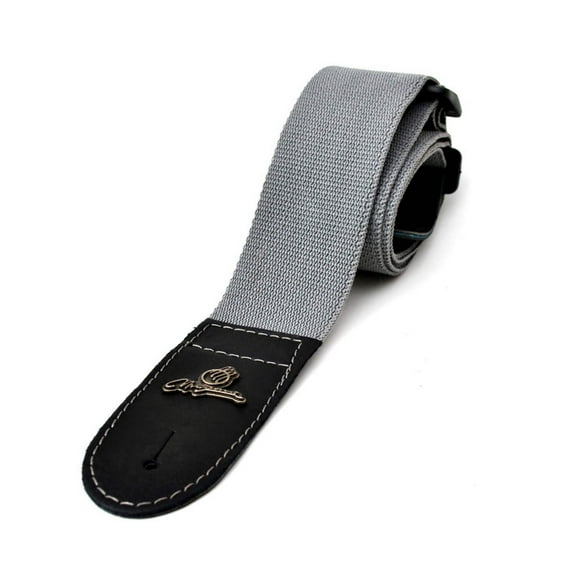 Magma Leathers 2" Soft-hand Polypropylene Guitar Strap with Leather Ends Grey (07MP09.)