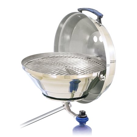Magma A10-205 Marine Kettle Gas Grill | Stainless Steel Portable Boat BBQ | Propane Grill for Marine, Pontoon & RV Use