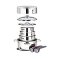 thumbnail image 1 of 10-Piece Silver and Black Nestable Induction Cookware Set 10", 1 of 2
