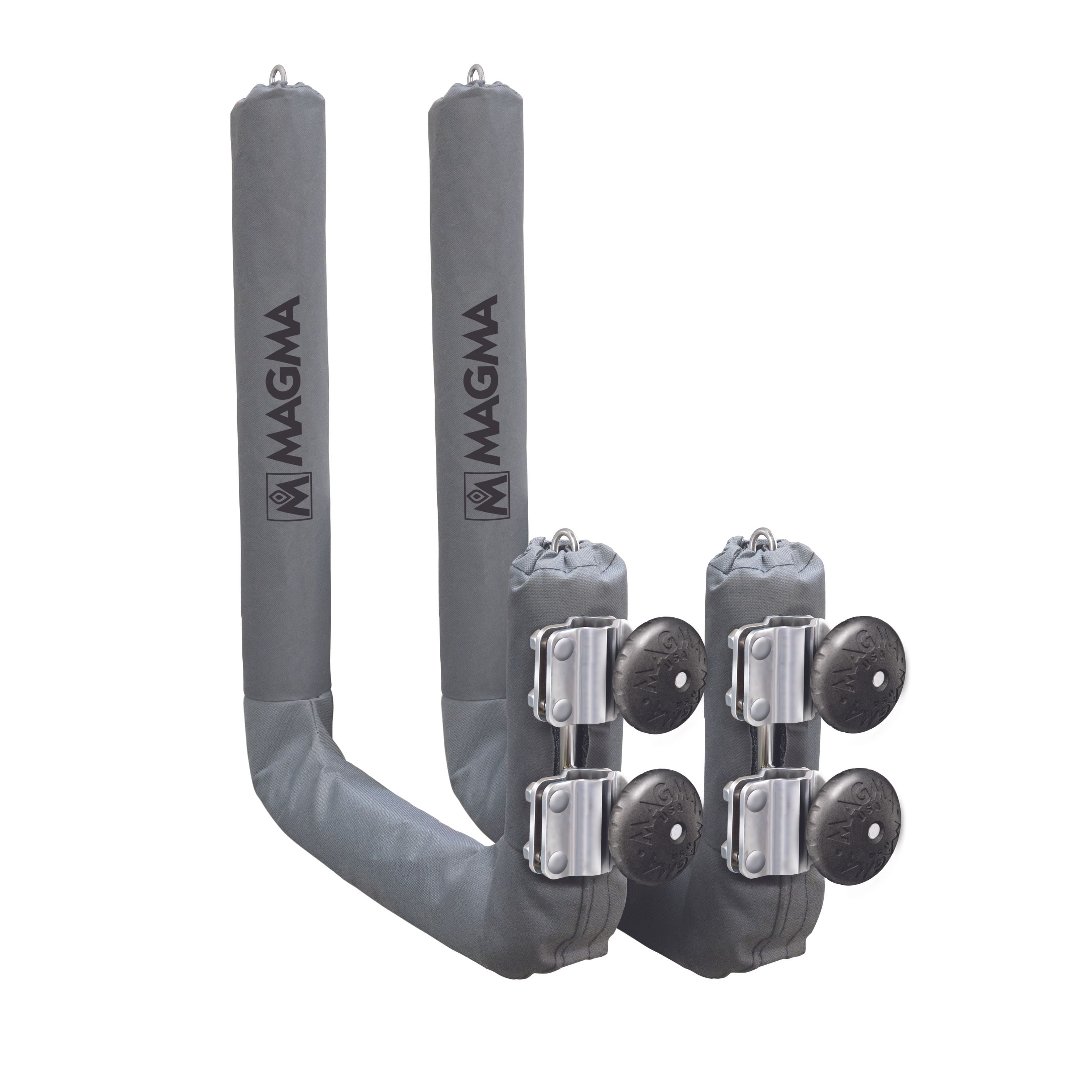 Set of 2 Gray and White Removable Rail Mounted Kayak Rack 28"