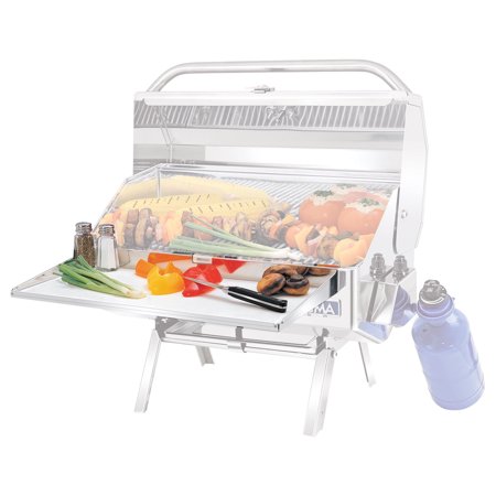 Magma A10-902 Marine Rectangular Grill Serving Tray | 9" x 18" or Larger Grill Surface | Stainless Steel Grill Tray |BBQ Accessory | Portable Grill Accessory