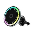 Magn.etic Car Wireless Charger With Microphone Pickup & RGB 7 Color