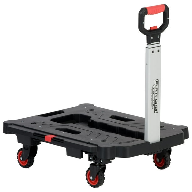 Sparco Folding Platform Truck - Tubular Handle - 660 lb Capacity - Steel, Polyvinyl Chloride (PVC) - x 24.8 Sparco Folding Platform Truck - Tubular Handle - 660 lb Capacity - Steel, Polyvinyl Chloride (PVC) - x 24.8