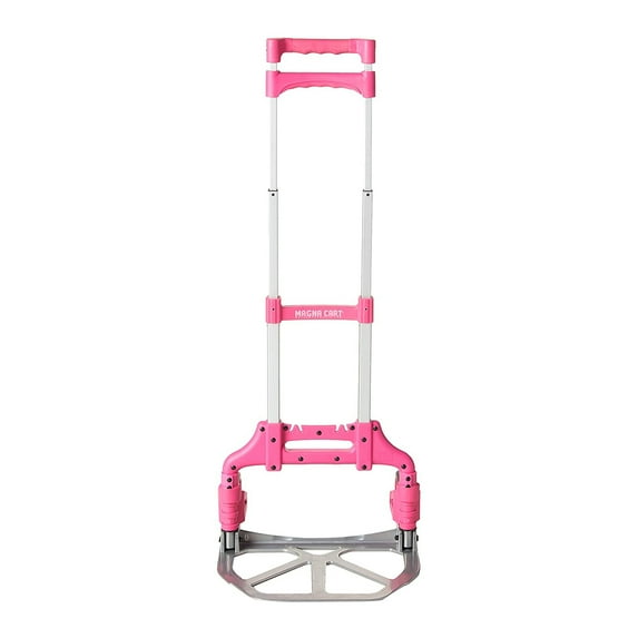 Magna Cart Personal Folding Aluminum Hand Truck, 150 Pound Capacity, Pink