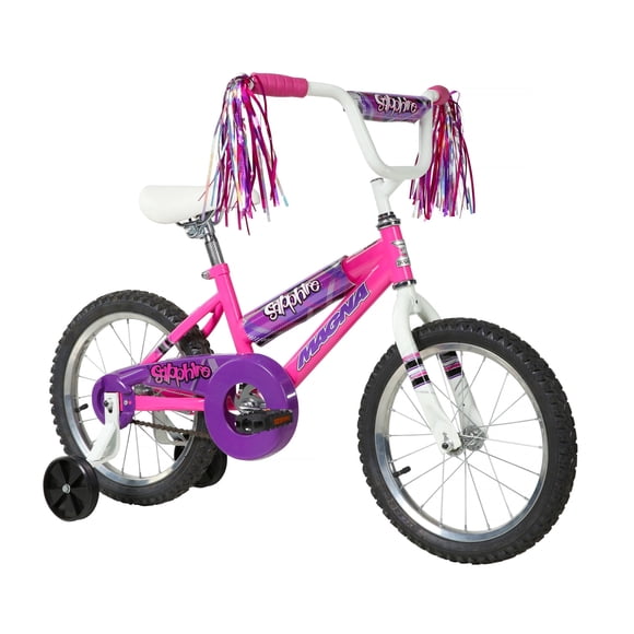Dynacraft Magna Sapphire 16 Inch Girls Bike, BMX Bike Style, Easy Assembly Kids BMX Bike, Perfect Bike for Kids Ages 5-7, Pink, 1 Count