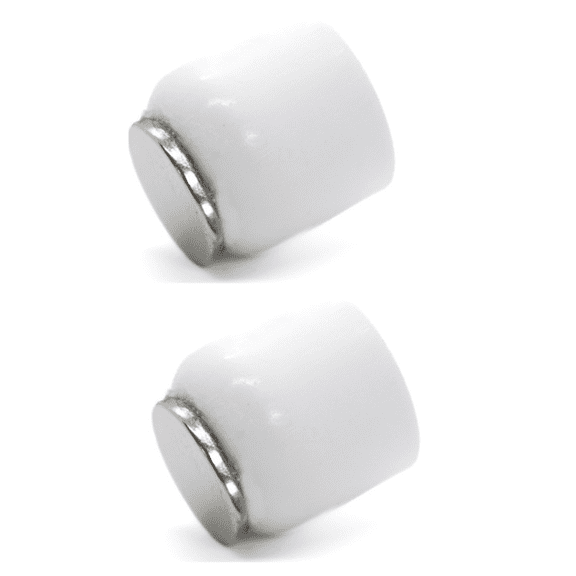 Magna Stop Door Magnetic Stoppers Polypropylene White 4 Piece 2 Pack